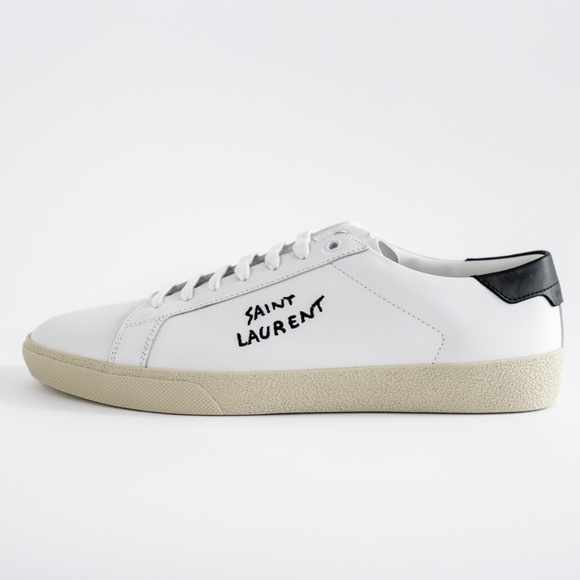 Saint Laurent Court Classic Sl/06 Embroidered Men's Sneakers New Auth US 8 EU 41 - Picture 1 of 14